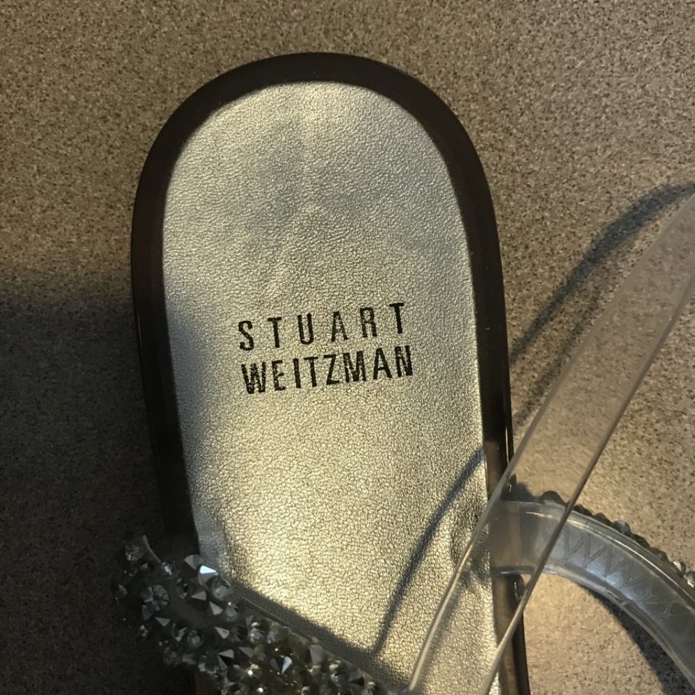 Stuart Weitzman Rhinestone flat Sandals - Size 38 - Picture 2 of 4